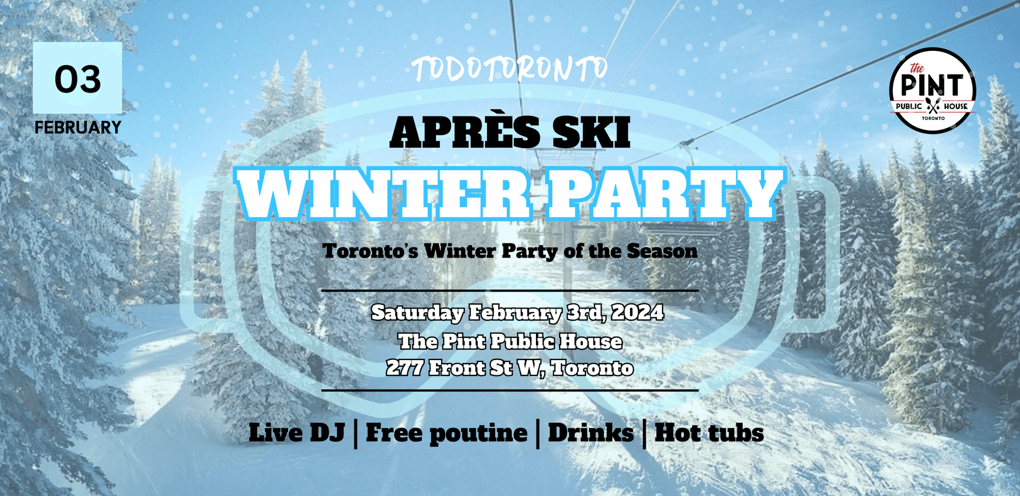 Poster for Apres Ski Winter Party.