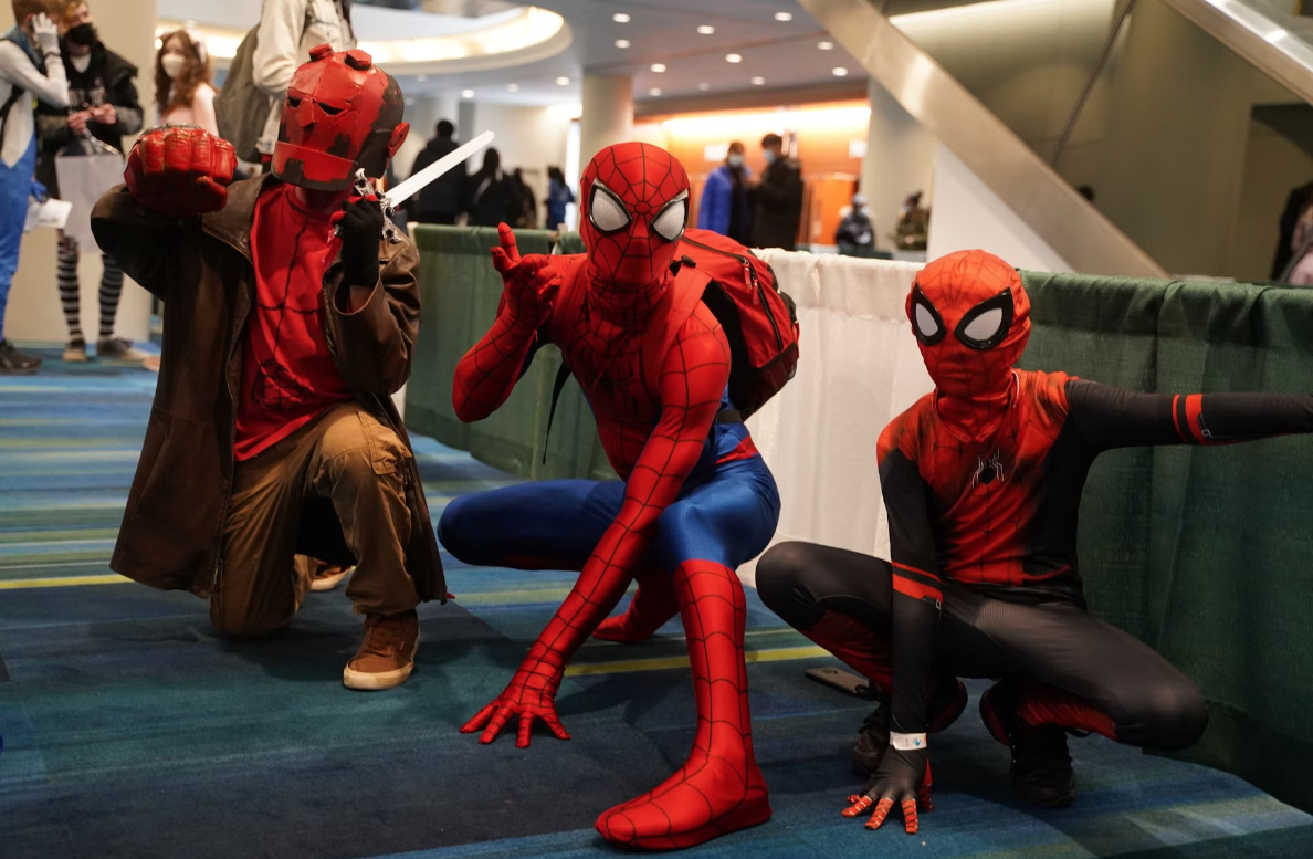 Spider Man cosplay fans at Toronto Comicon
