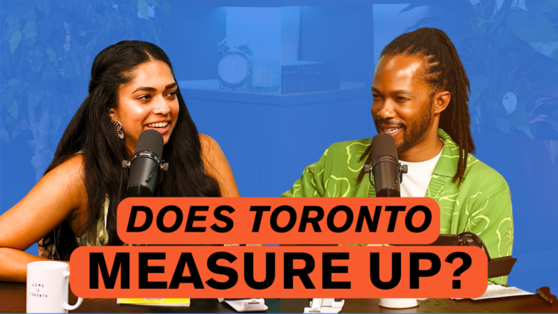 Table 6ix Podcast hosts in conversation with the featured text “Does Toronto Measure Up?”